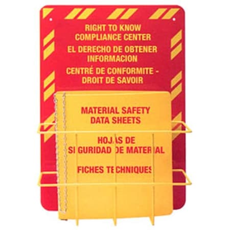 Rack Em Racks RackEm Racks 3023 Trilingual MSDS Station 3 in. Ring - Holds 600 sheets 3023